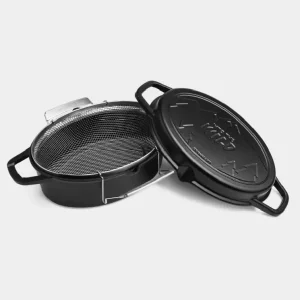 Burnhard Gusseisenbräter mit Frittierkorb Sale